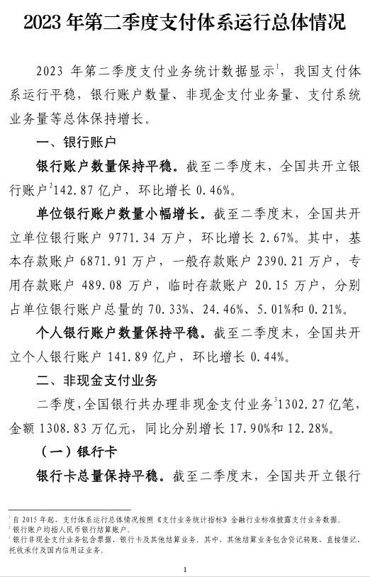 2023年2季度中國POS機(jī)增長239.65萬臺(tái)